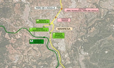 La ampliaci�n de la l�nea Llobregat-Anoia en Manresa tendr� una nueva estaci�n