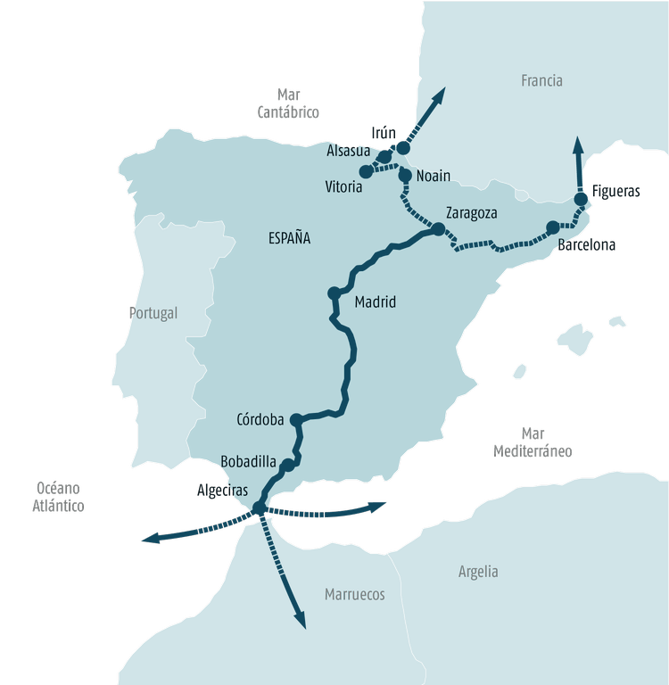 Adjudicada la redacci�n del proyecto de adecuaci�n de g�libos en la autopista ferroviaria Algeciras-Zaragoza