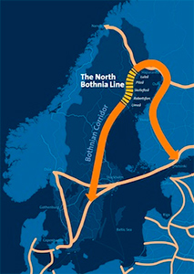 Avanza la construcci�n de la l�nea Norrbotniabanan, en Suecia 