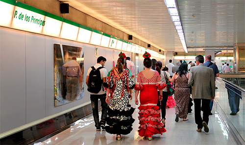 Metro de Sevilla transport� casi 915.000 viajeros durante la Feria de Abril