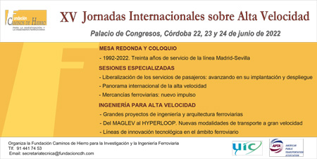 Décimo quinta edición de las jornadas internacionales de ingeniería para alta velocidad