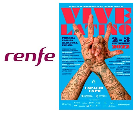 Renfe será el transporte oficial del Festival Vive Latino España