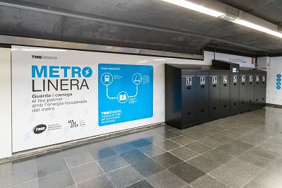 TMB pone en marcha la "metrolinera" que aprovecha la energa del metro para recargar vehculos elctricos