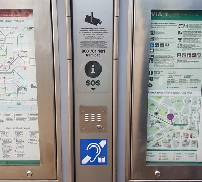 El Tram de Barcelona instala bucles magn�ticos en todas las paradas
