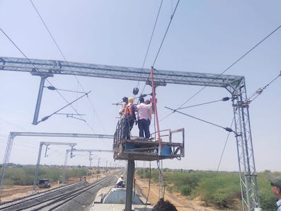 El Ferrocarril Central de India completa la electrificacin de su red