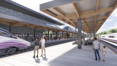 Construccin de la nueva estacin intermodal de Lugo 