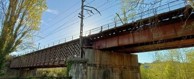 Obras de mejora del puente met�lico de Villabona