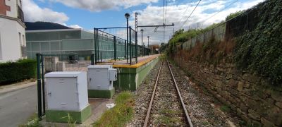 Renovaci�n del vallado de las v�as en el n�cleo urbano de Valmaseda, en Vizcaya