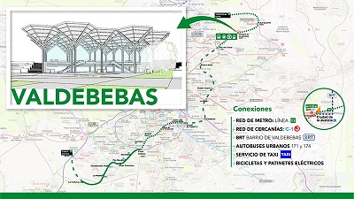 El intercambiador de Valdebebas de Madrid comenzar� a funcionar en 2024