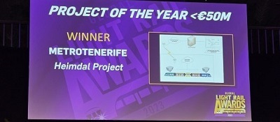 El sistema de monitorización de Metrotenerife, premiado en los Global Light Rail Awards