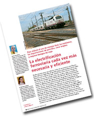 La tracci�n el�ctrica -para un mismo servicio- reduce en un 59 por ciento las emisiones de gases de efecto invernadero 