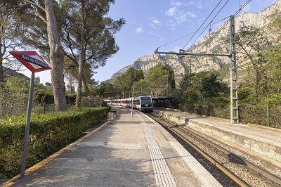 Trabajos de mejora en la v�a entre Manresa y Olesa de Montserrat, en la l�nea Llobregat-Anoia