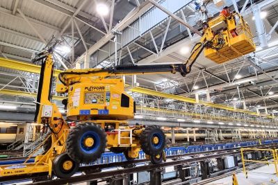 Sistema m�vil de electrificaci�n para el dep�sito de Eurostar