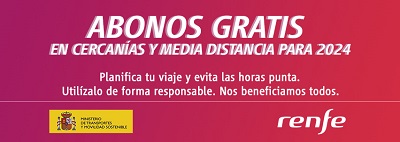 Nuevos abonos gratuitos de Cercan�as, y Media Distancia de Renfe