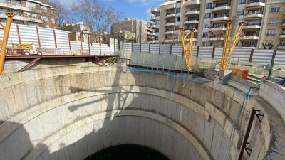 Nueva fase de obras en la futura estaci�n de Mandri de la l�nea 9 de Barcelona