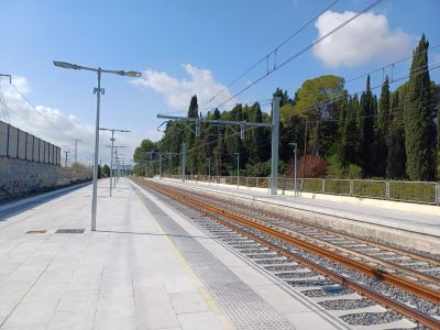 Obras de implantaci�n del tercer carril entre Sant Vicen� de Calders y Vilafranca del Pened�s