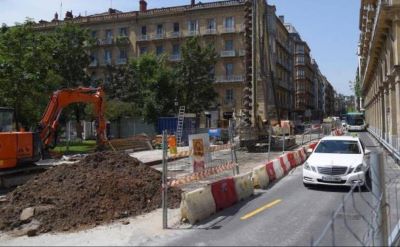 Las obras del Topo cierran temporalmente un tramo del Paseo de Errondo de San Sebastián