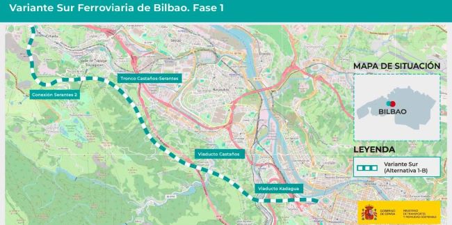 Declaraci�n de Impacto Ambiental favorable al estudio informativo de la variante sur ferroviaria de Bilbao 