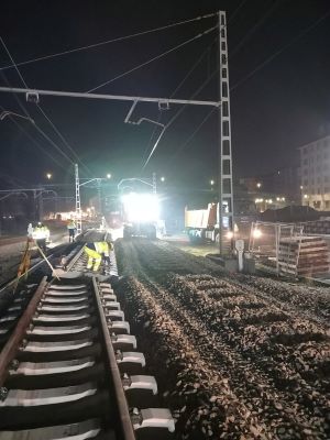 Recta final de la renovaci�n integral de v�a entre Gij�n y Laviana
