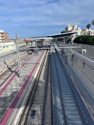 �ltima fase de la renovaci�n de v�a entre Cullera y Sollana, Valencia
