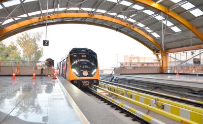 Inauguraci�n del primer tramo del metro de Agra, en India