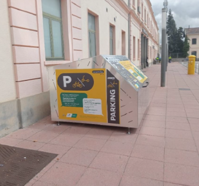 La estaci�n de Pamplona estrena aparcamiento seguro para bicicletas y patinetes