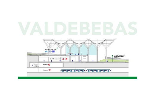 Las obras del intercambiador de Valdebebas de Madrid superan el 60 por ciento de ejecuci�n