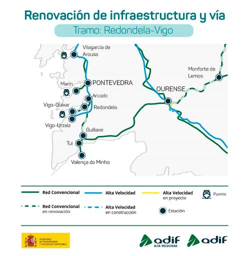 Modernizaci�n de la L�nea del Mi�o, entre Vigo-Guixar y Redondela 