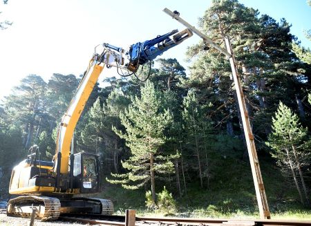 Primeras actuaciones de renovaci�n integral de la l�nea Cercedilla-Cotos