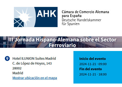 Tercera jornada hispano-alemana sobre el sector ferroviario