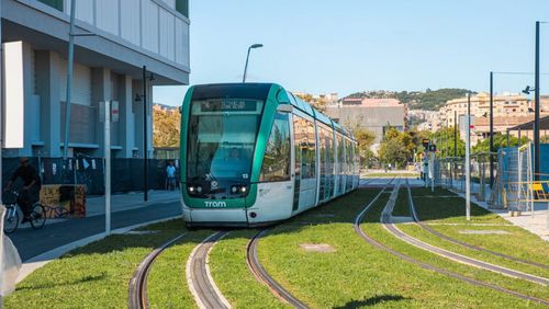 Fiesta por el estreno del tramo Gl�ries-Verdaguer del tranv�a de Barcelona, el 9 de noviembre