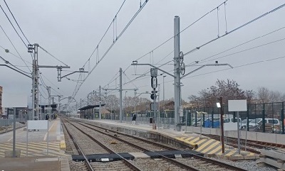 Lantania reforma la catenaria en el tramo La Sagrera-Mollet del Vall�s-Granollers en Barcelona