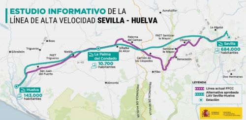 Aprobado el estudio informativo de la l�nea de alta velocidad que conectar� Sevilla y Huelva 