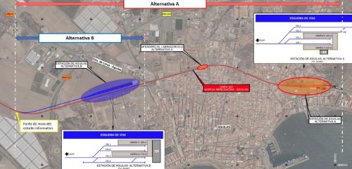 A informaci�n p�blica el estudio informativo del nuevo acceso ferroviario a �guilas
