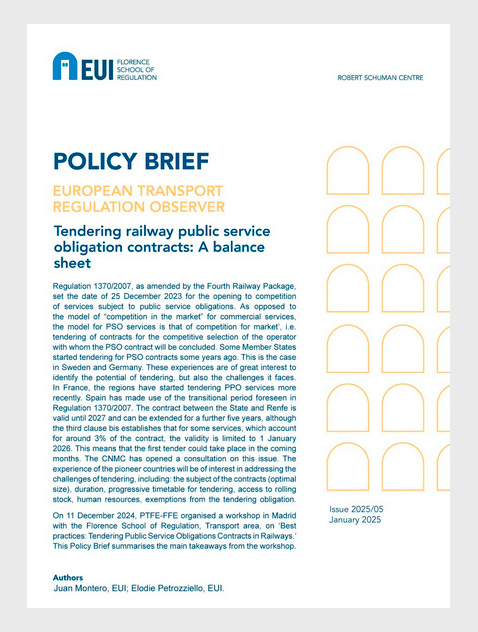 Conclusiones sobre el seminario Contratos de Obligación de Servicio Público en el sector Ferroviario