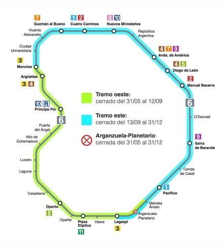 Metro de Madrid refuerza la informaci�n a los viajeros sobre el cierre de la L6 y las alternativas de transporte