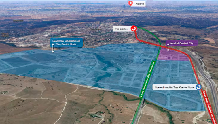 Adif presenta al Ayuntamiento el diseño de la nueva estación madrileña de Tres Cantos Norte