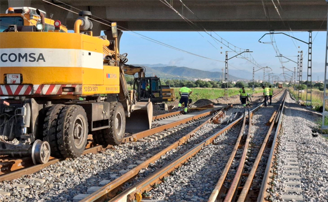 Finalizadas las obras de adecuaci�n del nudo ferroviario de Sant Vicen� de Calders