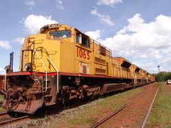 En Venezuela, Ferrominera forma uno de los trenes ms largos del Continente