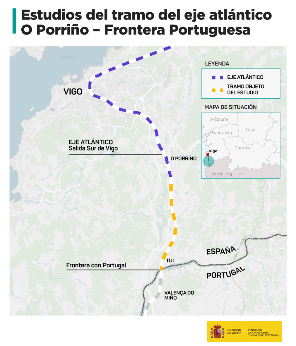 Adjudicados los estudios del Eje Atl�ntico entre O Porri�o y Portugal