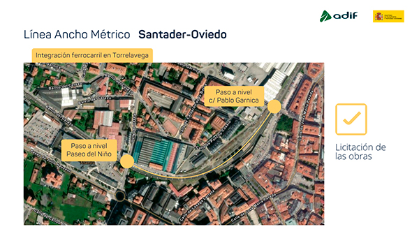 Licitaci�n de las obras de integraci�n del ferrocarril en Torrelavega por 128,6 millones
