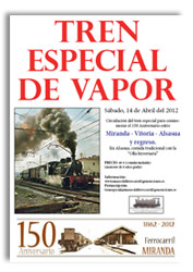 Trenes especiales de vapor Miranda-Alsasua 