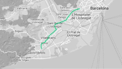 Licitado el estudio de alternativas para la nueva conexi�n ferroviaria Castelldefels-Barcelona