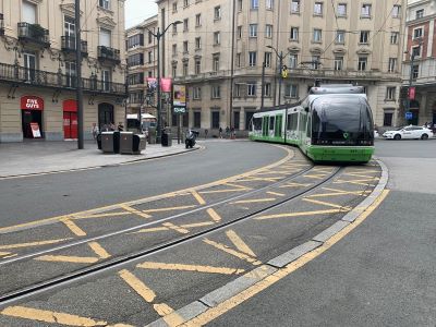 El tranvía de Bilbao solo circulará entre Bolueta y Arriaga, por renovación de vía