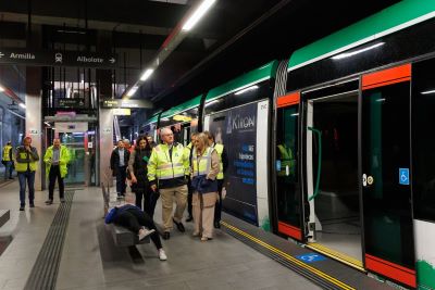 Simulacro de evacuación del metro de Granada en Recogidas