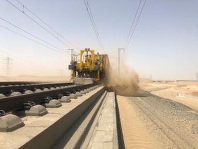 Sand Cleaning Vehicle, operating on The Mecca-Medina HSL Project