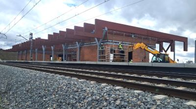 Execution of works for the construction project of the new Parla Norte station (Madrid). Railway actions.
