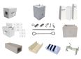 Prefabricated reinforced concrete and metal fittings for railway installations. Hot-dip galvanized according to UNE EN ISO 1461.