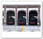 La rotonda de locomotoras del Museo del Ferrocarril de Cataluña