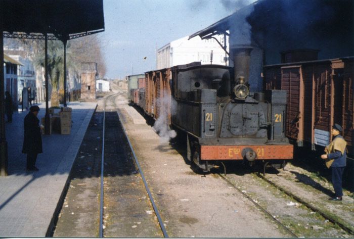 Locomotora de vapor del ferrocarril de Carcaixent a Dénia. Fotografía de Xavier Santamaría.